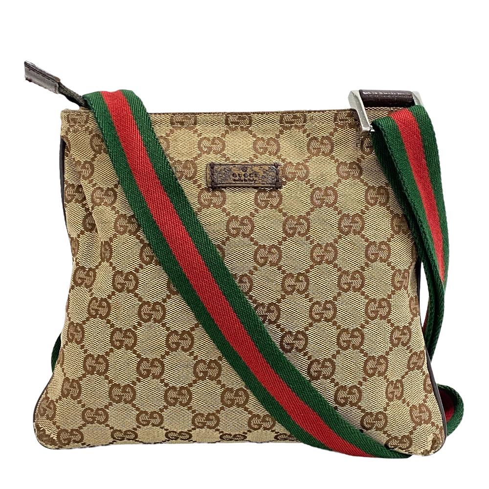 GUCCI Shoulder Bag 146309 GG canvas beige GG canvas Women Used Authentic