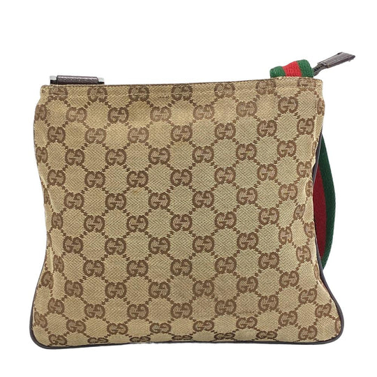 GUCCI Shoulder Bag 146309 GG canvas beige GG canvas Women Used Authentic