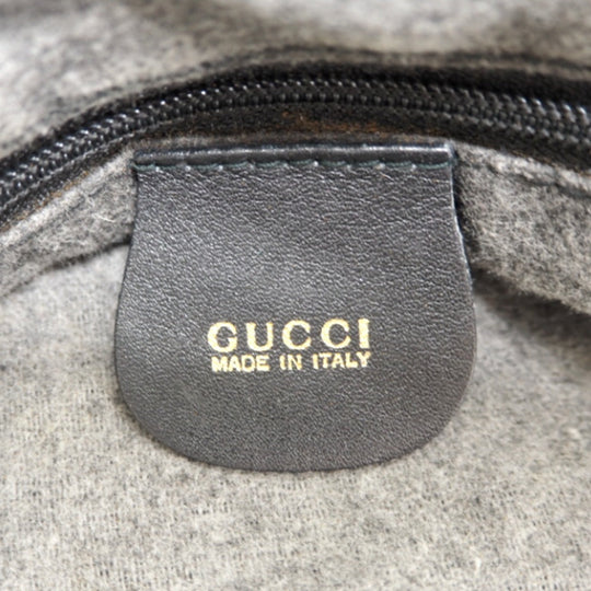 GUCCI Shoulder Bag 001 2852 1577 0 Leather, Bamboo black One Shoulder Bag Bamboo Women Used Authentic