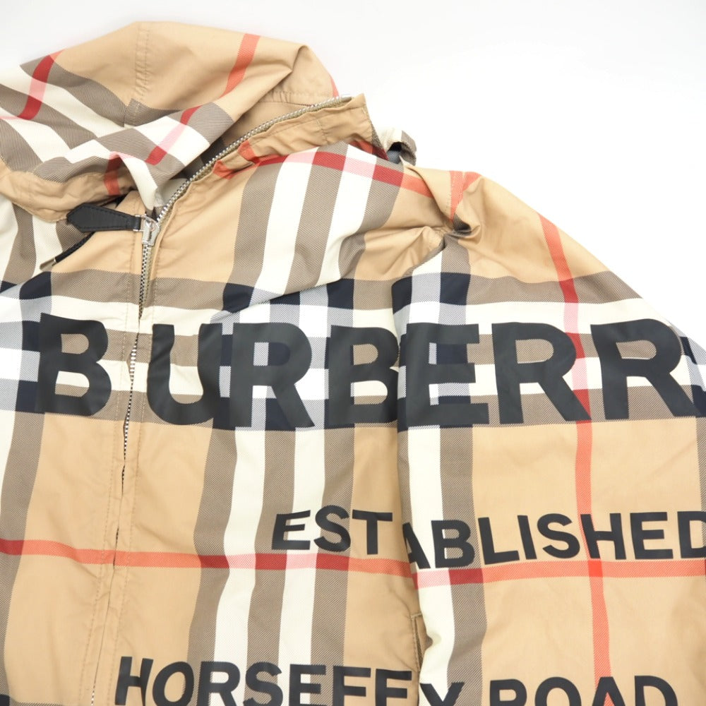 BURBERRY Nylon jacket 8050282 Nylon beige Hoodie Nova Check Tisci period mens L Used Authentic