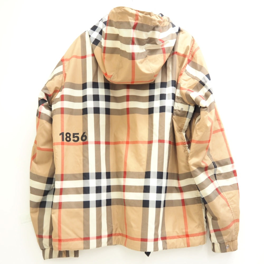 BURBERRY Nylon jacket 8050282 Nylon beige Hoodie Nova Check Tisci period mens L Used Authentic