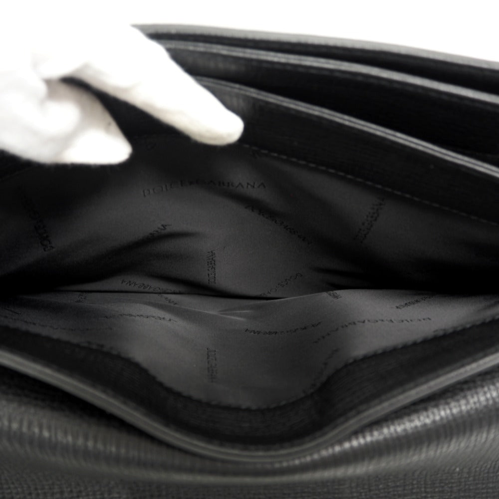 DOLCE&GABBANA Business bag leather black document case messenger bag briefcase A4 mens Used Authentic