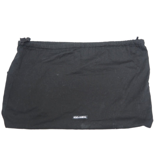 DOLCE&GABBANA Business bag leather black document case messenger bag briefcase A4 mens Used Authentic