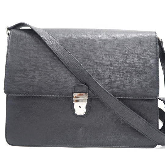 DOLCE&GABBANA Business bag leather black document case messenger bag briefcase A4 mens Used Authentic