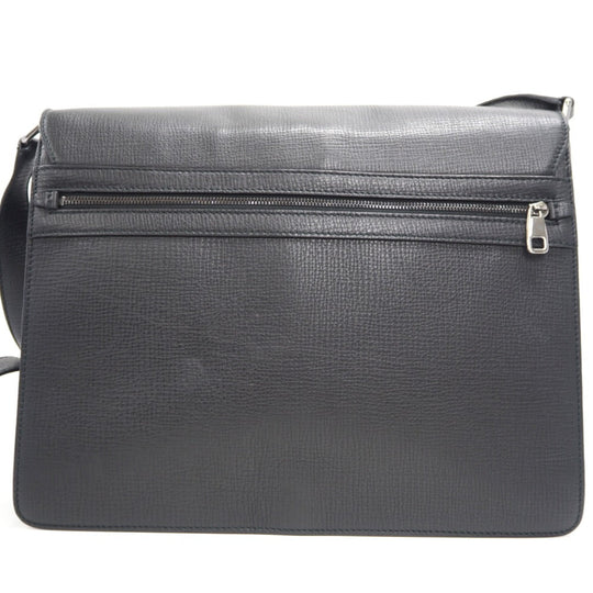 DOLCE&GABBANA Business bag leather black document case messenger bag briefcase A4 mens Used Authentic