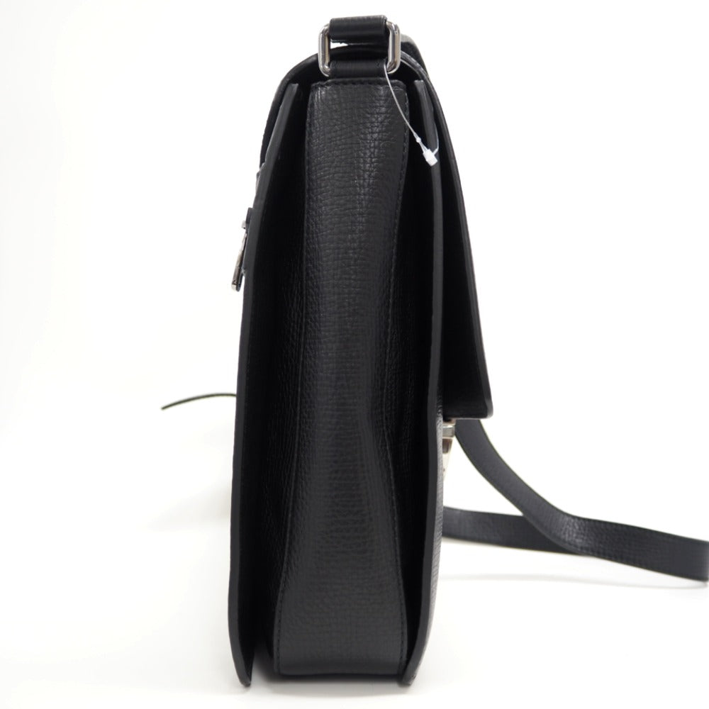 DOLCE&GABBANA Business bag leather black document case messenger bag briefcase A4 mens Used Authentic