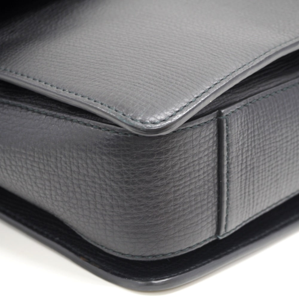 DOLCE&GABBANA Business bag leather black document case messenger bag briefcase A4 mens Used Authentic