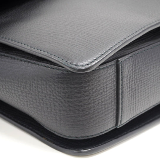 DOLCE&GABBANA Business bag leather black document case messenger bag briefcase A4 mens Used Authentic