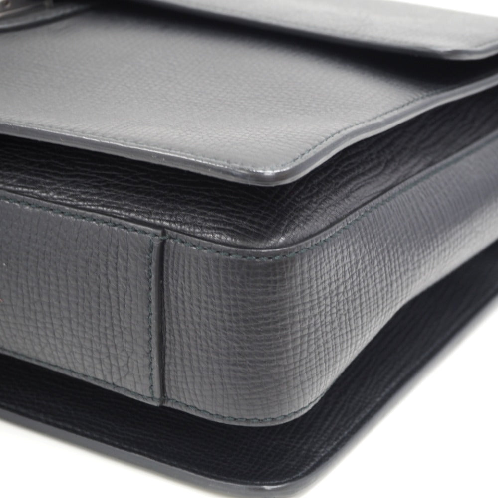 DOLCE&GABBANA Business bag leather black document case messenger bag briefcase A4 mens Used Authentic