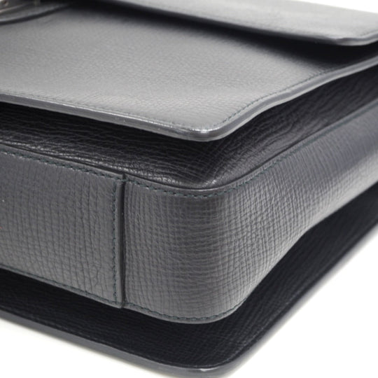 DOLCE&GABBANA Business bag leather black document case messenger bag briefcase A4 mens Used Authentic