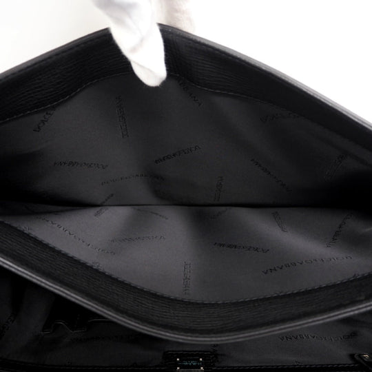 DOLCE&GABBANA Business bag leather black document case messenger bag briefcase A4 mens Used Authentic