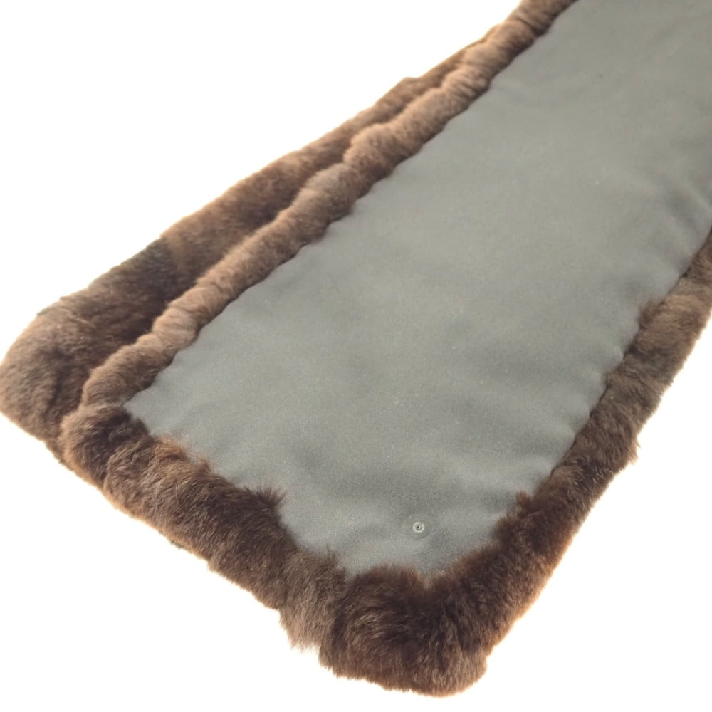 CHANEL Scarf silk Brown Orirag Women Used Authentic