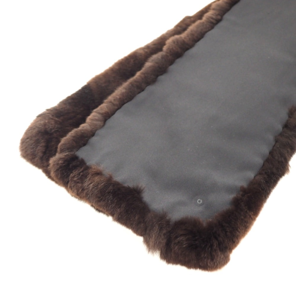 CHANEL Scarf silk Brown Orirag Women Used Authentic