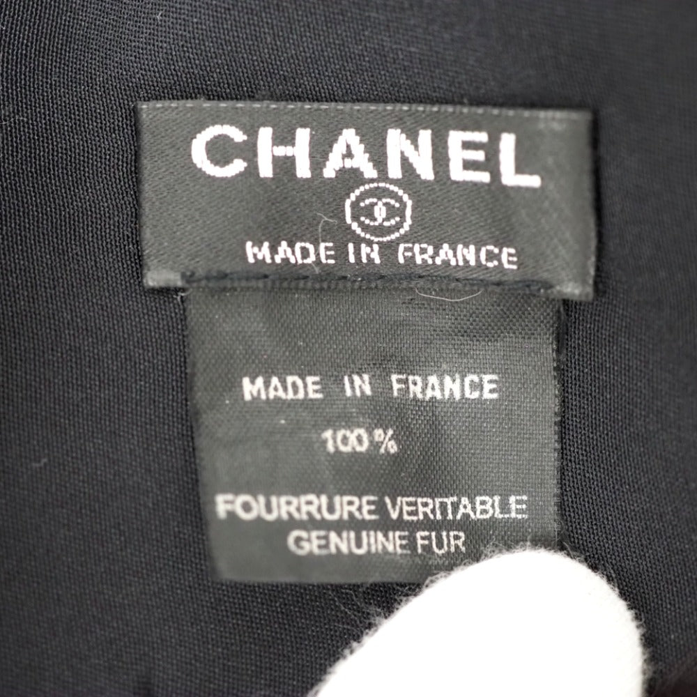 CHANEL Scarf silk Brown Orirag Women Used Authentic