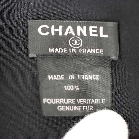 CHANEL Scarf silk Brown Orirag Women Used Authentic