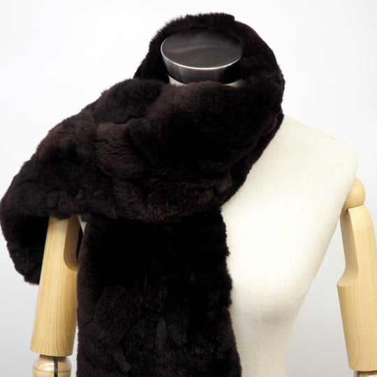 CHANEL Scarf silk Brown Orirag Women Used Authentic