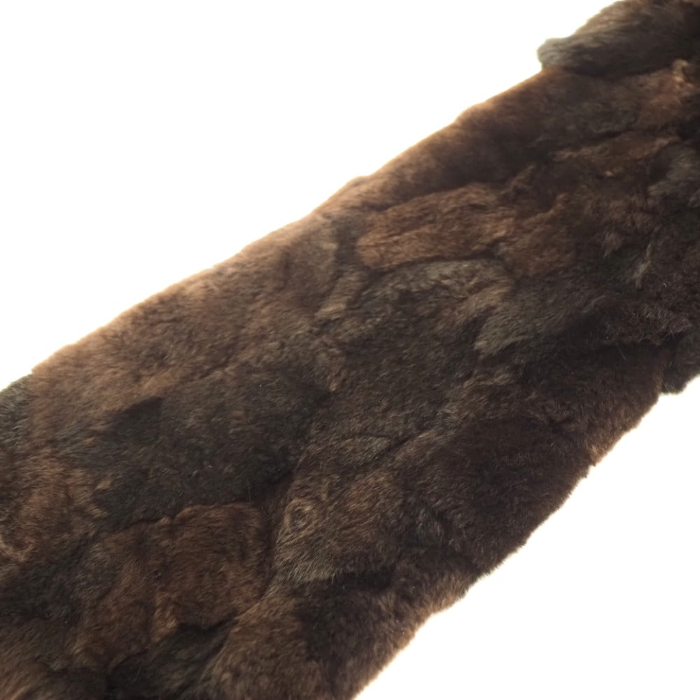 CHANEL Scarf silk Brown Orirag Women Used Authentic