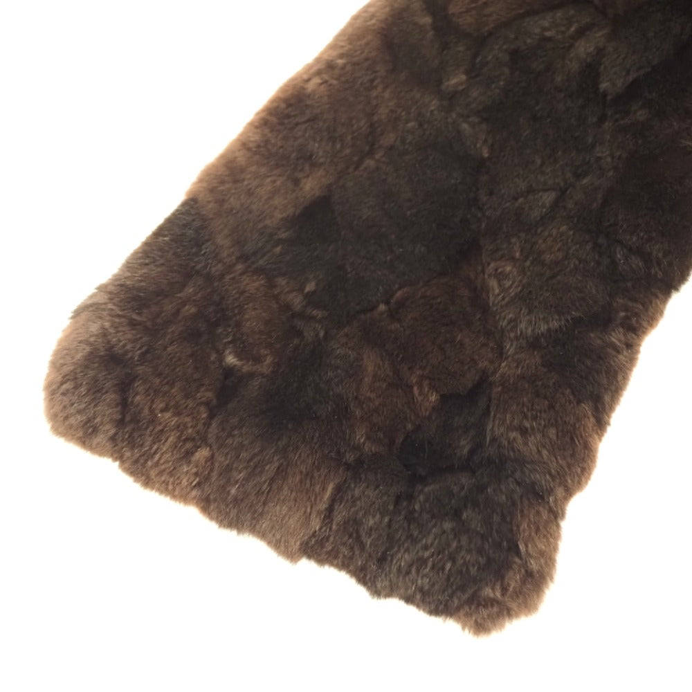 CHANEL Scarf silk Brown Orirag Women Used Authentic