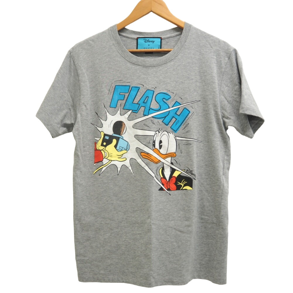 GUCCI Short sleeve T-shirt 548334 cotton gray Donald duck unisex(Unisex) XXS Used Authentic