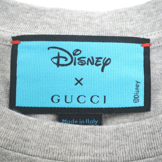 GUCCI Short sleeve T-shirt 548334 cotton gray Donald duck unisex(Unisex) XXS Used Authentic