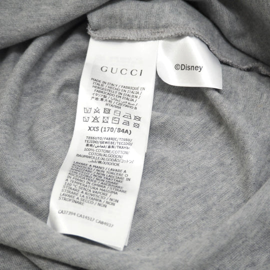 GUCCI Short sleeve T-shirt 548334 cotton gray Donald duck unisex(Unisex) XXS Used Authentic