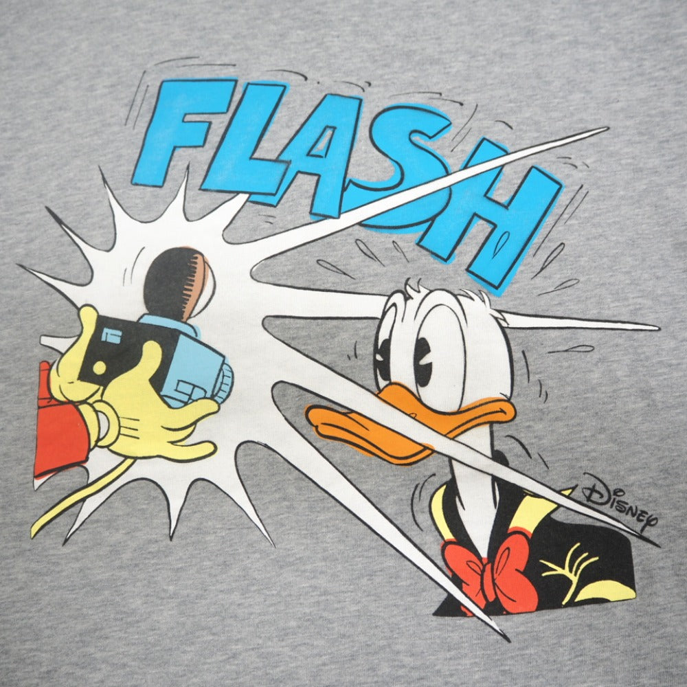 GUCCI Short sleeve T-shirt 548334 cotton gray Donald duck unisex(Unisex) XXS Used Authentic