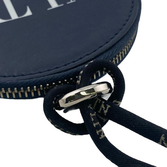 VALENTINO Coin case leather Navy ƒlƒbƒN unisex(Unisex) Used Authentic