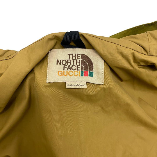 GUCCI Other outerwear Cotton denim, nylon White x brown The North Face Hoodie mens M Used Authentic