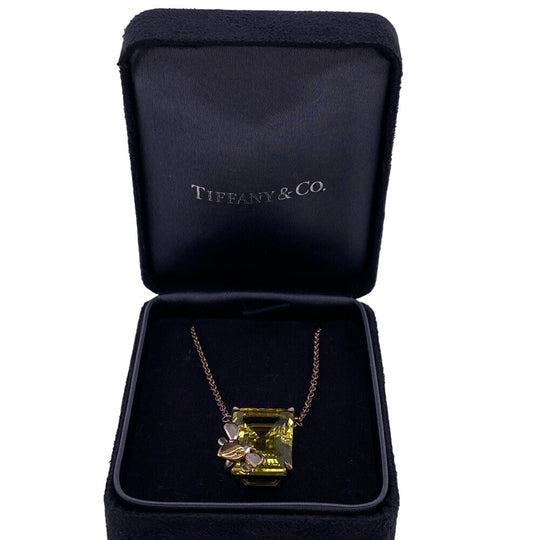 TIFFANY&Co. Necklace Ag925 �~ Au750 gold Natural stone Return to TIFFANY & Co. Women Used Authentic