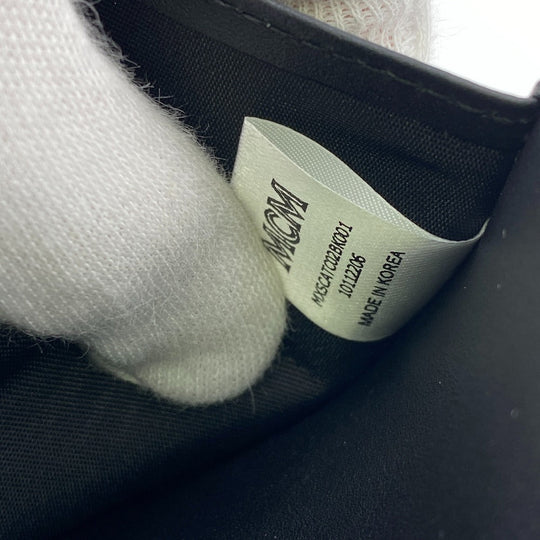 MCM Tri-fold wallet MXSCATC02 leather black Women Used Authentic