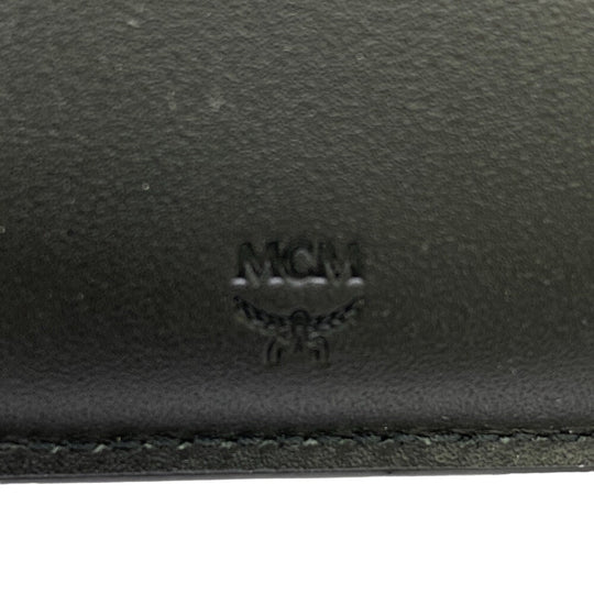 MCM Tri-fold wallet MXSCATC02 leather black Women Used Authentic