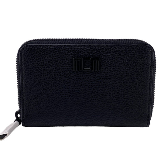MCM Coin case MXLCATC01 leather black Zip Around Coin Pocket unisex(Unisex) Used Authentic