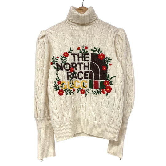 GUCCI knit XKB2A Wool, Acrylic white High neck knit XS(160/84Y)