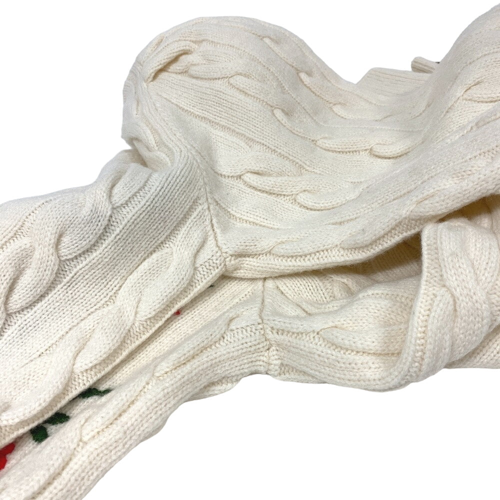 GUCCI knit XKB2A Wool, Acrylic white High neck knit XS(160/84Y)