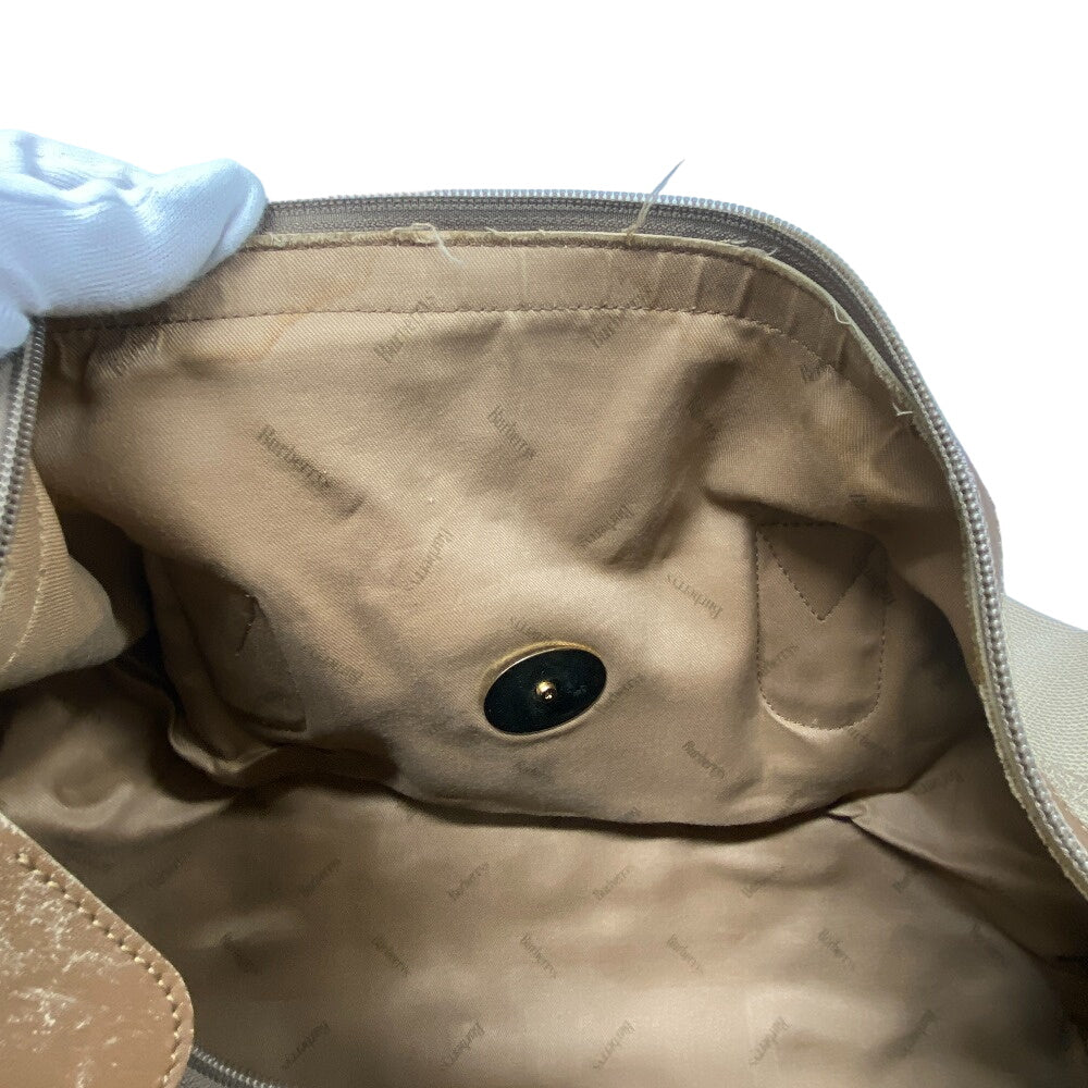 BURBERRY Boston Duffel bag PVC beige mens(Unisex) Used Authentic