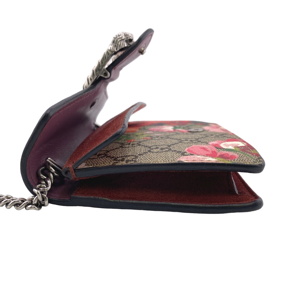 GUCCI Shoulder Bag 476432 PVC, suede Red ChainShoulder GG Blooms Women Used Authentic