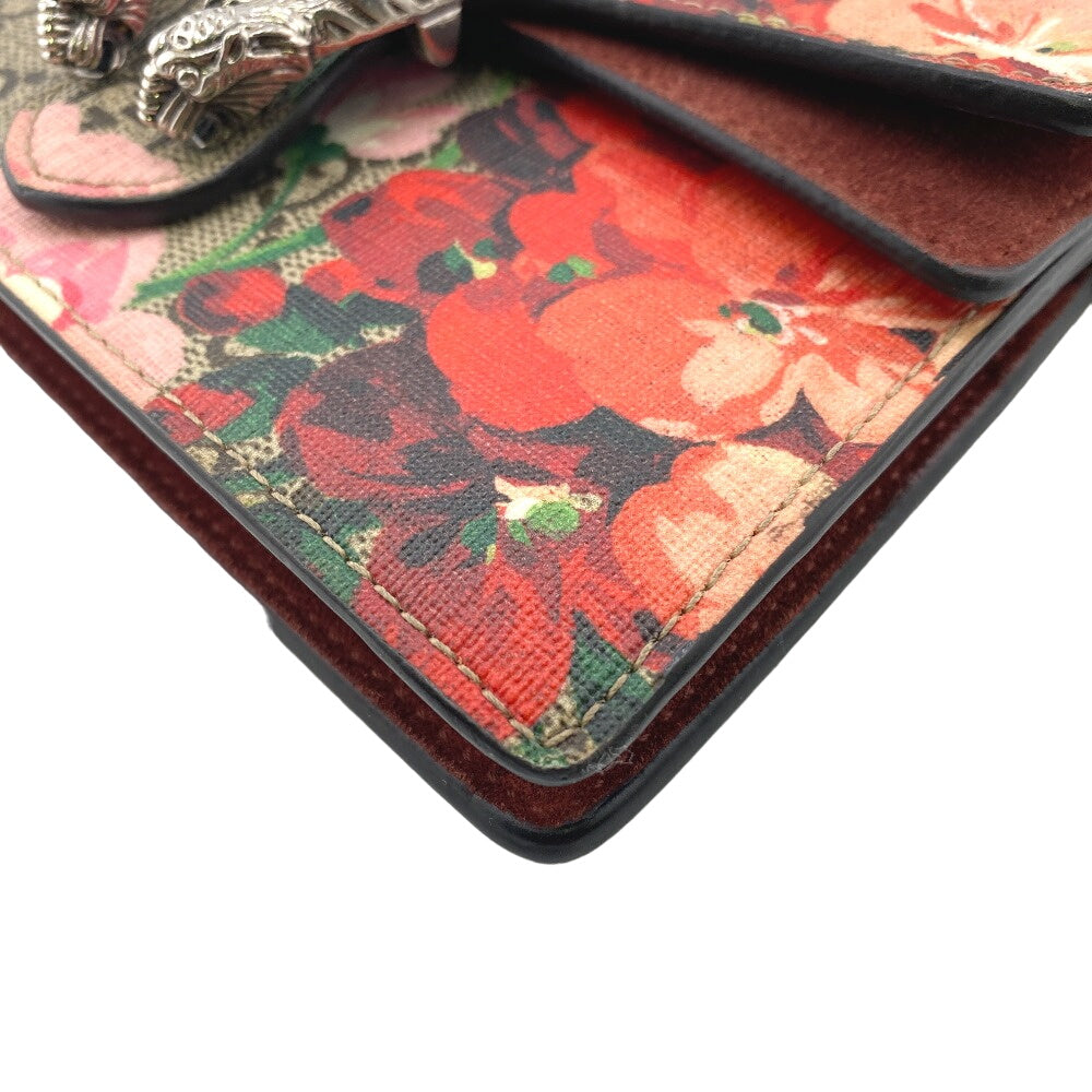 GUCCI Shoulder Bag 476432 PVC, suede Red ChainShoulder GG Blooms Women Used Authentic
