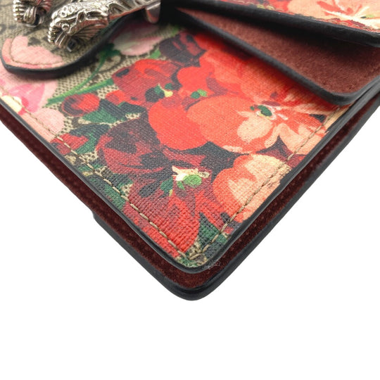 GUCCI Shoulder Bag 476432 PVC, suede Red ChainShoulder GG Blooms Women Used Authentic