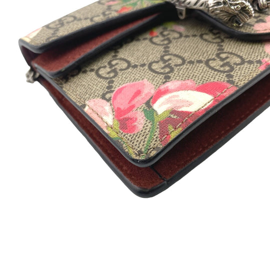 GUCCI Shoulder Bag 476432 PVC, suede Red ChainShoulder GG Blooms Women Used Authentic