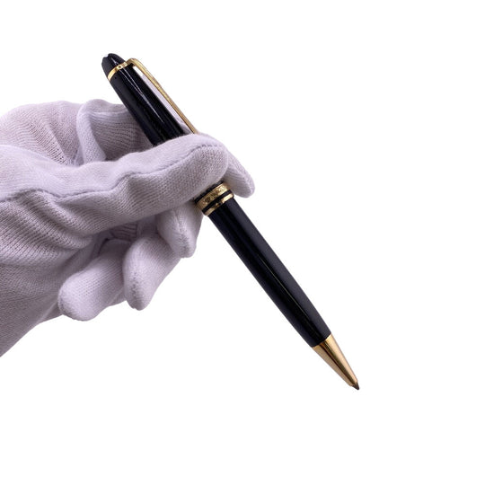 MONTBLANC Ballpoint pen Resin, Gold Plated black Meisterstck Women(Unisex) Used Authentic
