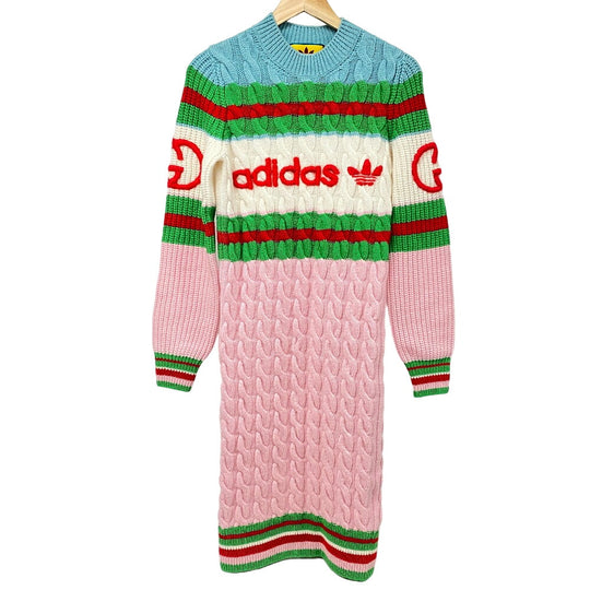 GUCCI one piece 717710 wool multicolor Adidas Knit S Moheya Women S Used Authentic