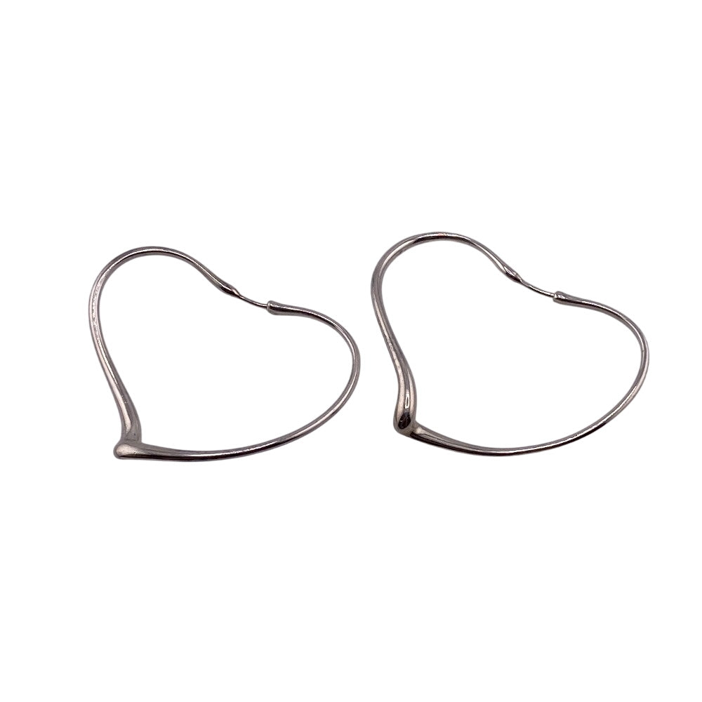 TIFFANY&Co. Pierce Silver925 Silver Open heart hoop Women Used Authentic