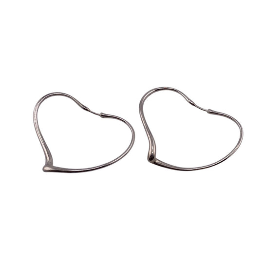 TIFFANY&Co. Pierce Silver925 Silver Open heart hoop Women Used Authentic