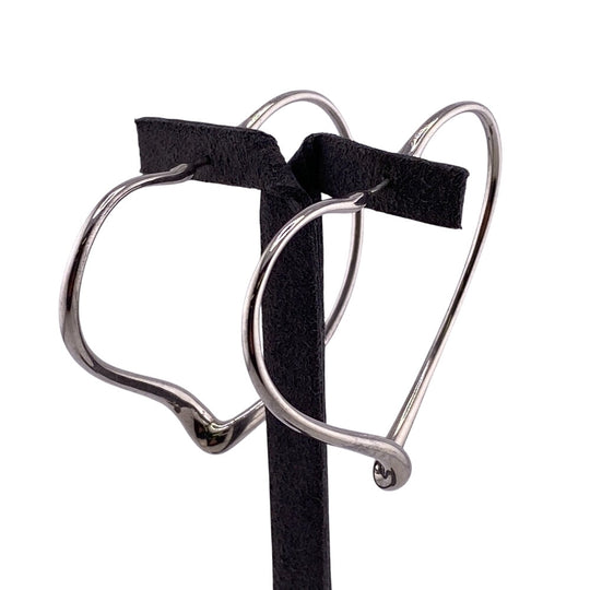 TIFFANY&Co. Pierce Silver925 Silver Open heart hoop Women Used Authentic