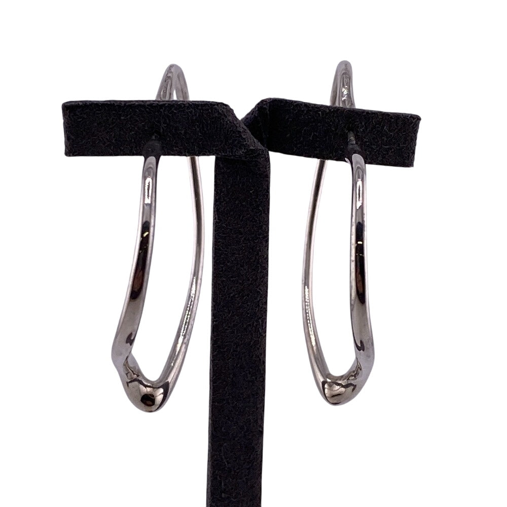 TIFFANY&Co. Pierce Silver925 Silver Open heart hoop Women Used Authentic