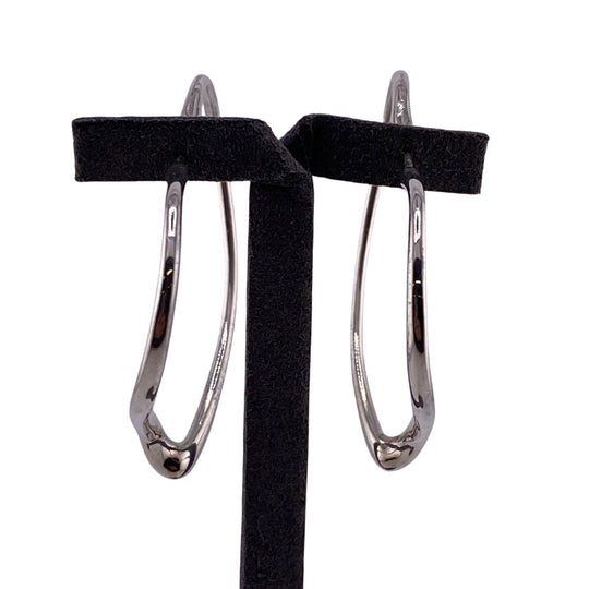 TIFFANY&Co. Pierce Silver925 Silver Open heart hoop Women Used Authentic