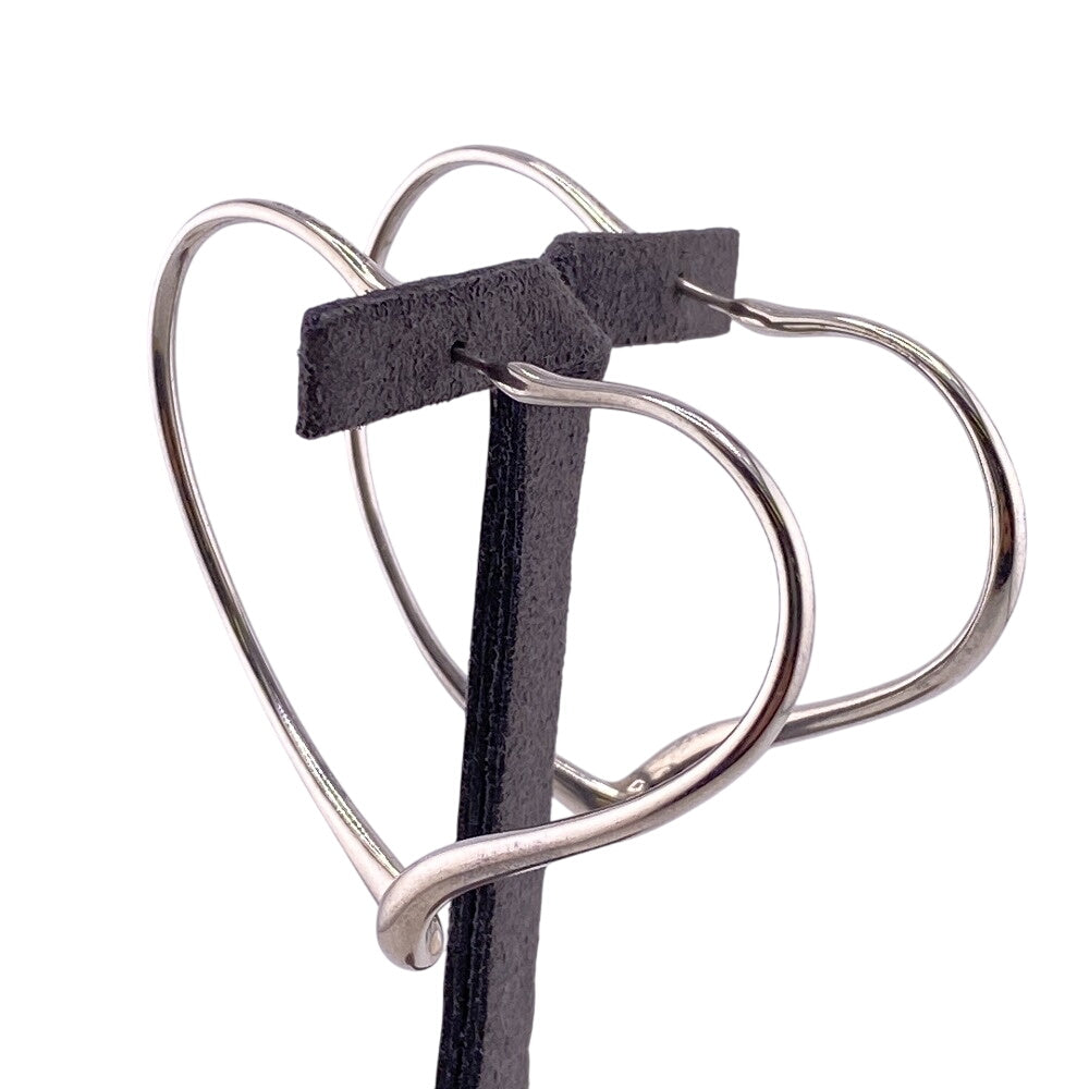 TIFFANY&Co. Pierce Silver925 Silver Open heart hoop Women Used Authentic