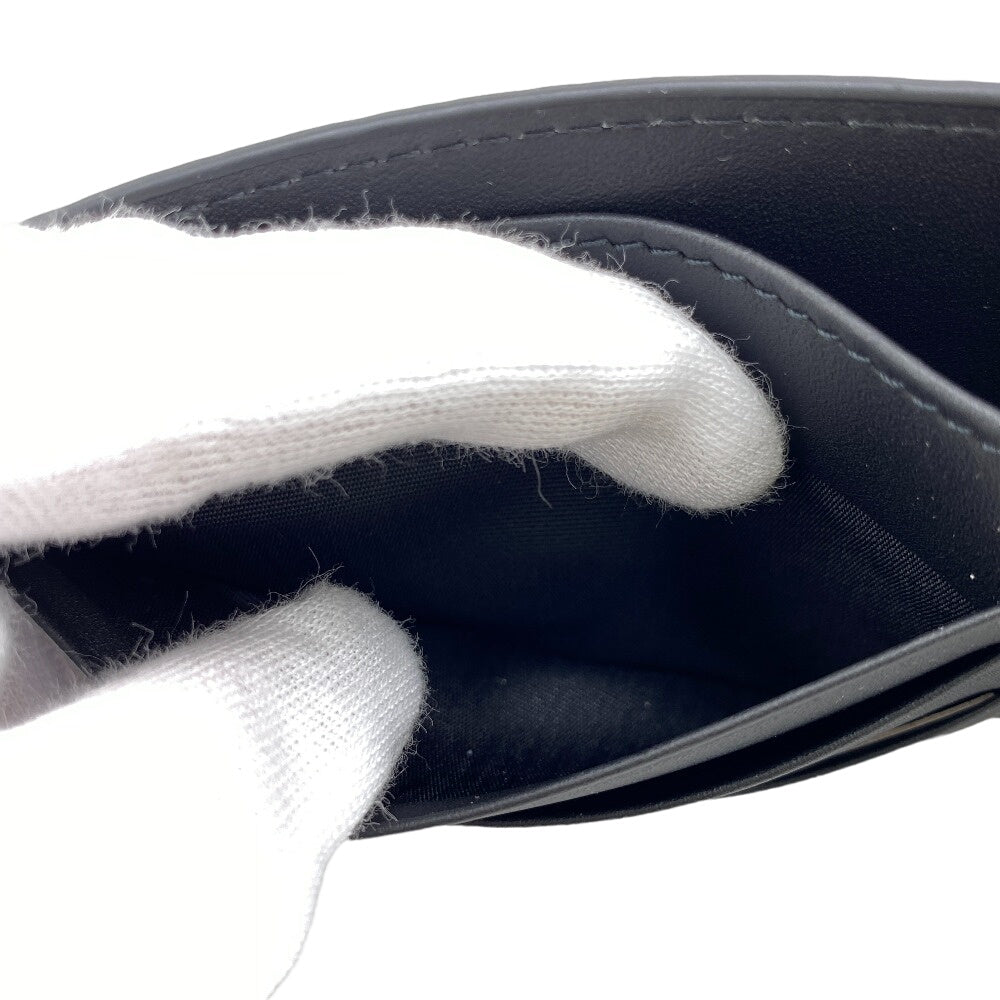 MCM Bifold Wallet MXSCATC01 leather black Bill Compartment Card Case mens Used Authentic