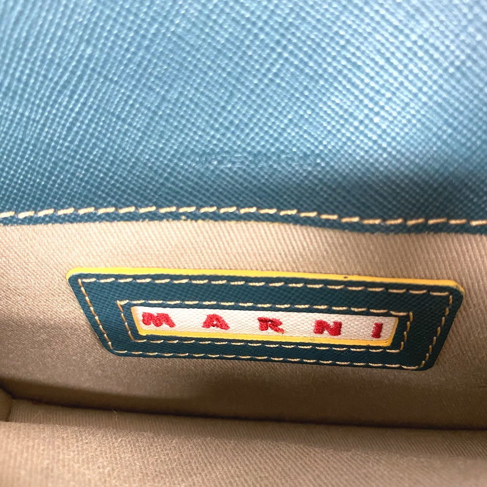 MARNI Shoulder Bag leather green trunk Women Used Authentic