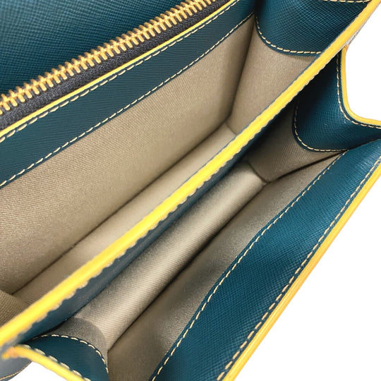 MARNI Shoulder Bag leather green trunk Women Used Authentic